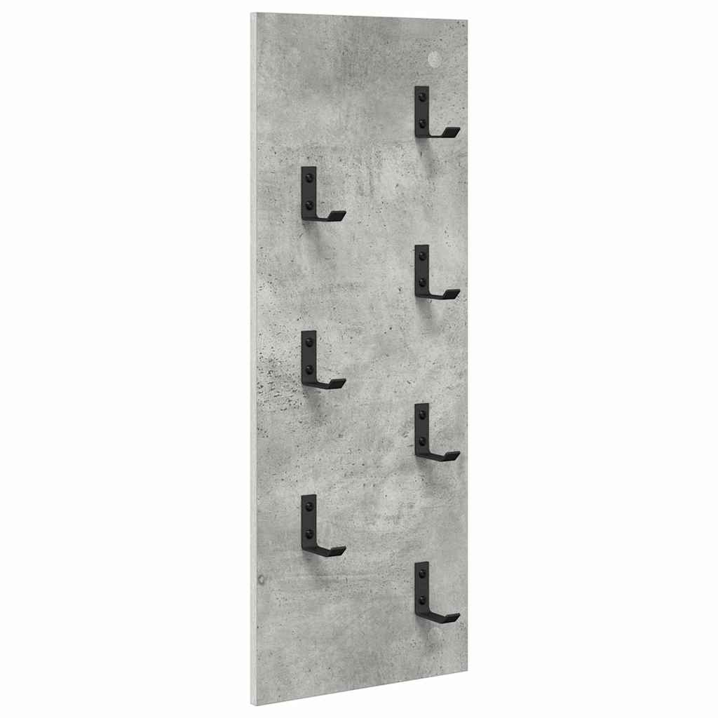 Wandmontierter Kleiderständer Betongrau 30 x 1.5 x 80 cm