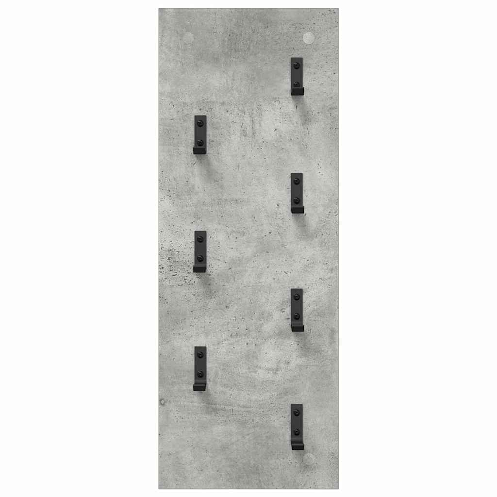 Wandmontierter Kleiderständer Betongrau 30 x 1.5 x 80 cm