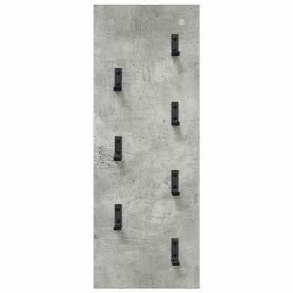 Wandmontierter Kleiderständer Betongrau 30 x 1.5 x 80 cm