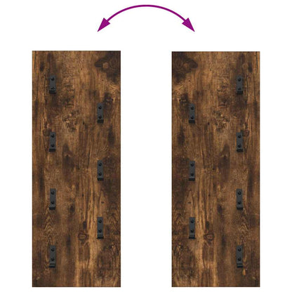 Wandmontierter Kleiderständer Räuchereiche 30 x 1.5 x 80 cm