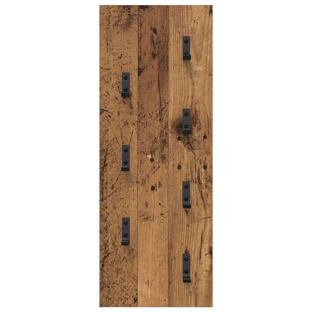 Wandmontierter Kleiderständer Altholz 30 x 1.5 x 80 cm