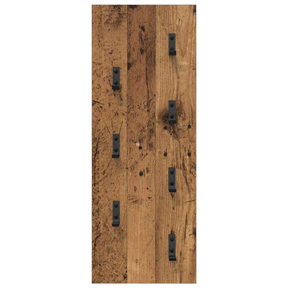 Wandmontierter Kleiderständer Altholz 30 x 1.5 x 80 cm