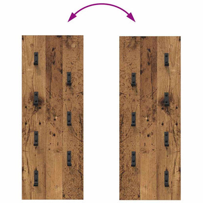 Wandmontierter Kleiderständer Altholz 30 x 1.5 x 80 cm