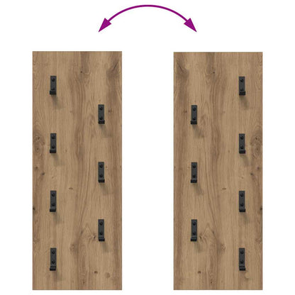 Wandmontierter Kleiderständer Wandmontiert Eiche handwerklich