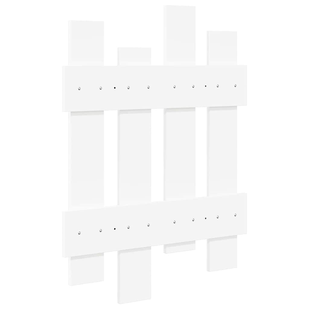 Wandmontierter Kleiderständer Weiß 60 x 3 x 82 cm Holzwerkstoff