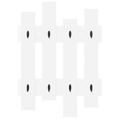 Wandmontierter Kleiderständer Weiß 60 x 3 x 82 cm Holzwerkstoff