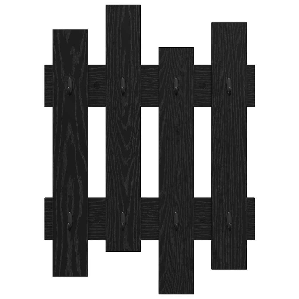 Wandmontierter Kleiderständer Schwarze Eiche 60 x 3 x 82 cm