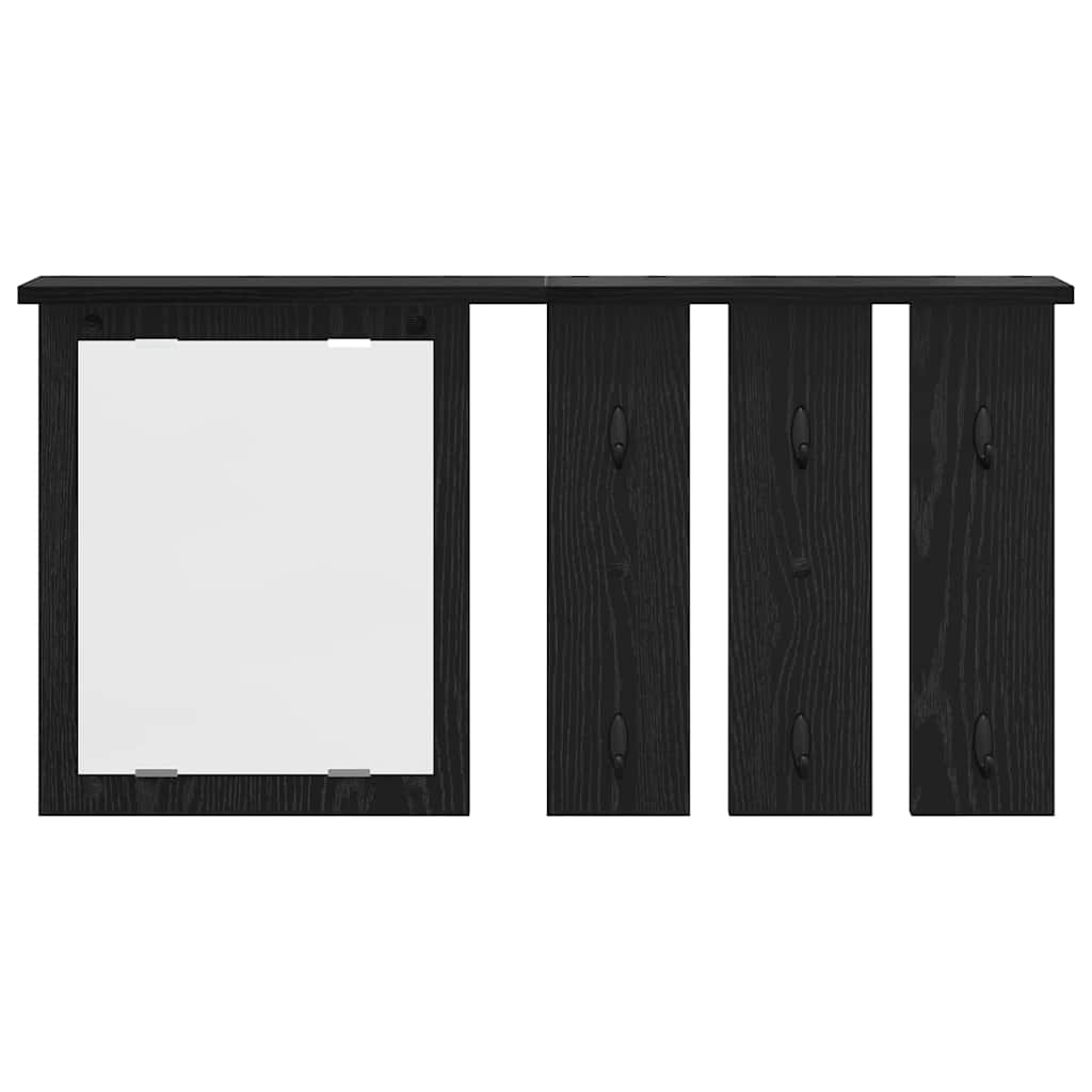 Wandmontierter Kleiderständer Schwarze Eiche 85 x 10 x 45 cm