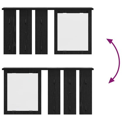 Wandmontierter Kleiderständer Schwarze Eiche 85 x 10 x 45 cm
