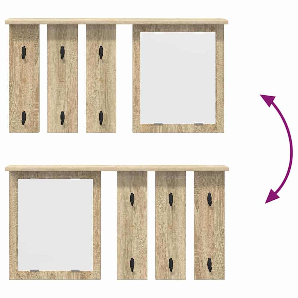 Wandmontierter Kleiderständer Sonoma Eiche 85 x 10 x 45 cm