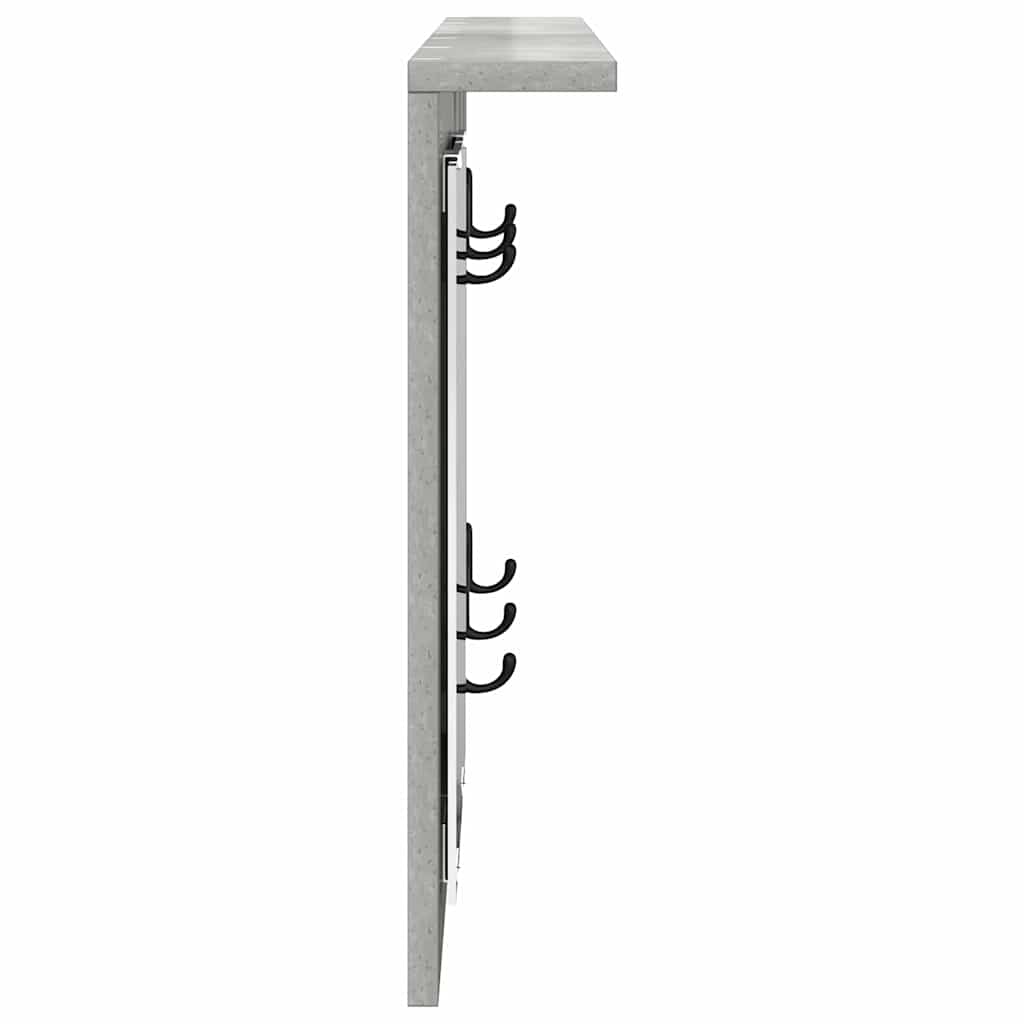Wandmontierter Kleiderständer Betongrau 85 x 10 x 45 cm