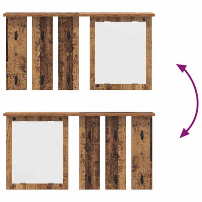 Wandmontierter Kleiderständer mit Regal Altholz 85 x 10 x 45 cm