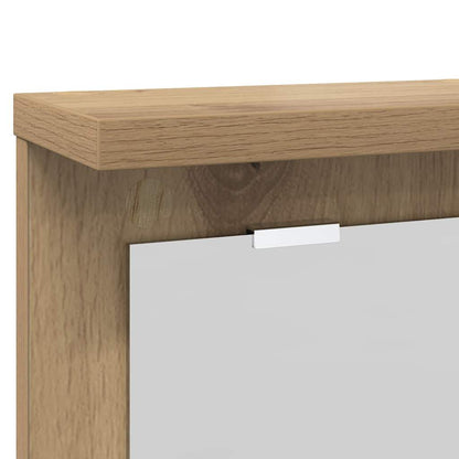 Wandmontierter Kleiderständer mit Regal Eiche handwerklich