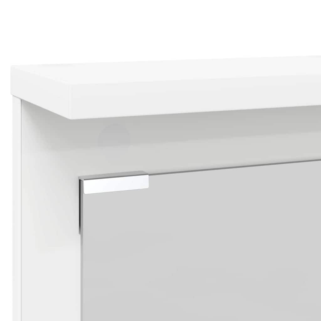 Wandmontierter Kleiderständer mit Regal Weiß 84 x 10 x 80 cm