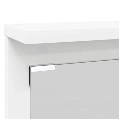 Wandmontierter Kleiderständer mit Regal Weiß 84 x 10 x 80 cm