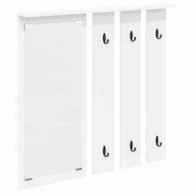 Wandmontierter Kleiderständer mit Regal Weiß 84 x 10 x 80 cm