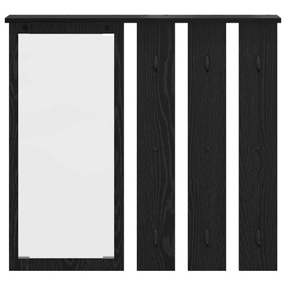 Wandmontierter Kleiderständer Schwarze Eiche 84 x 10 x 80 cm