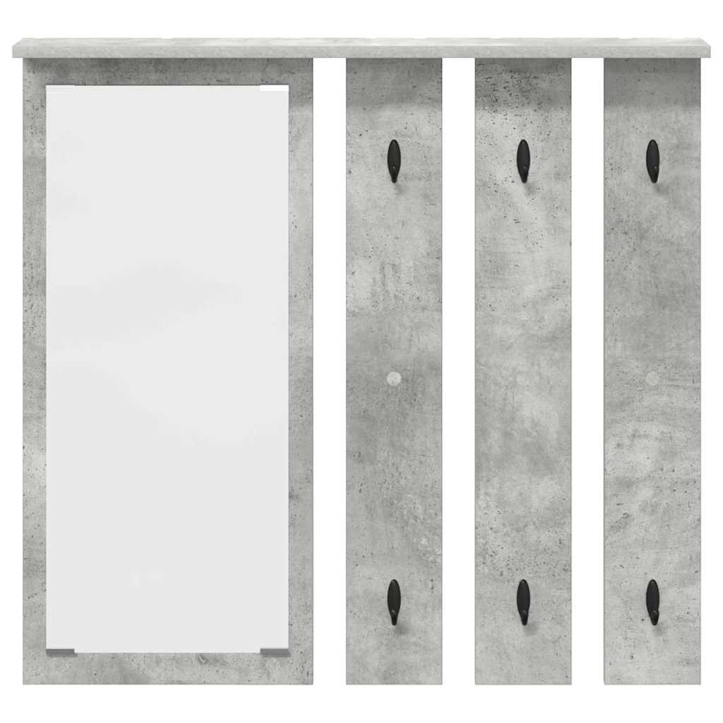 Wandmontierter Kleiderständer Betongrau 84 x 10 x 80 cm