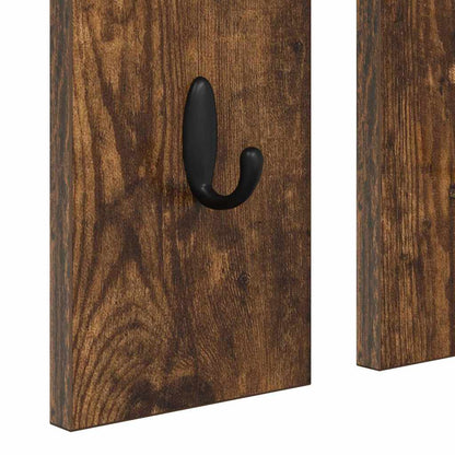 Wandmontierter Kleiderständer Räuchereiche 84 x 10 x 80 cm