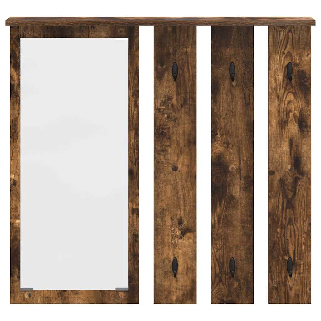 Wandmontierter Kleiderständer Räuchereiche 84 x 10 x 80 cm