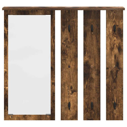 Wandmontierter Kleiderständer Räuchereiche 84 x 10 x 80 cm