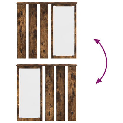 Wandmontierter Kleiderständer Räuchereiche 84 x 10 x 80 cm