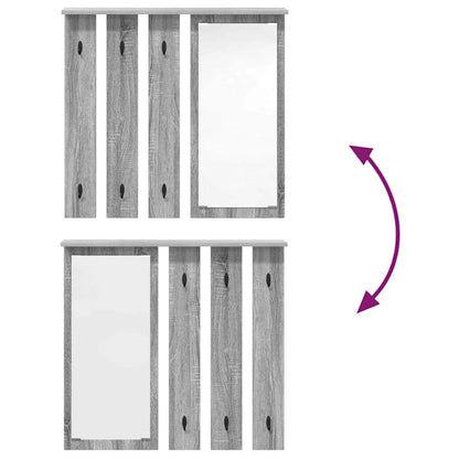 Wandmontierter Kleiderständer Grau Sonoma 84 x 10 x 80 cm