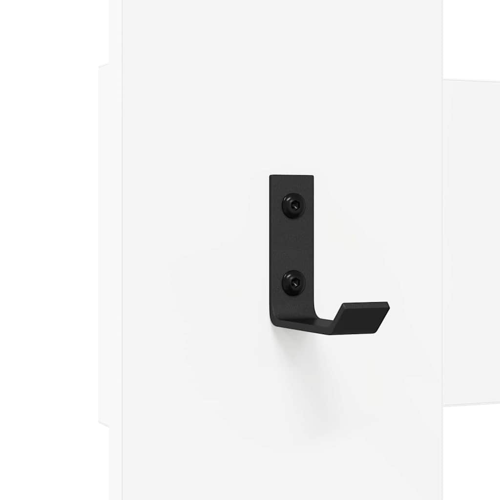 Wandmontierter Kleiderständer Wandmontiert Weiß 65 x 3 x 100 cm