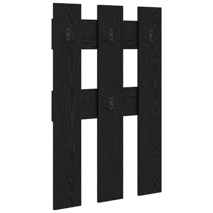 Wandmontierter Kleiderständer Wandmontiert Schwarz Eichen-Optik