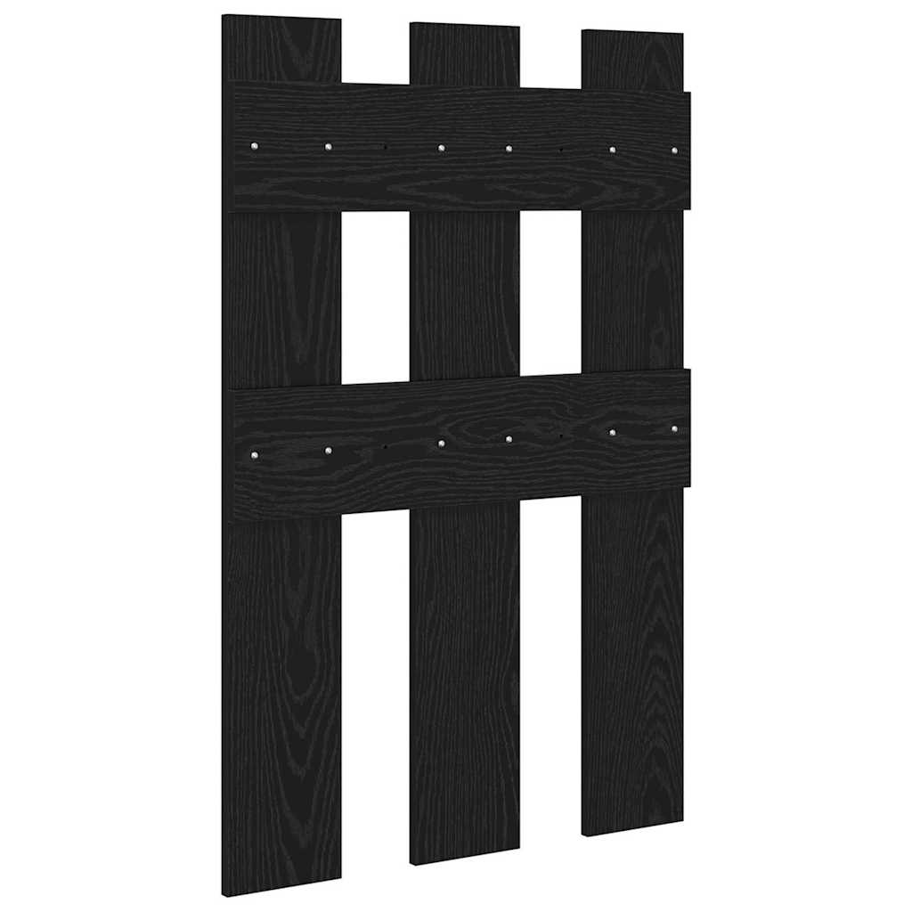 Wandmontierter Kleiderständer Wandmontiert Schwarz Eichen-Optik