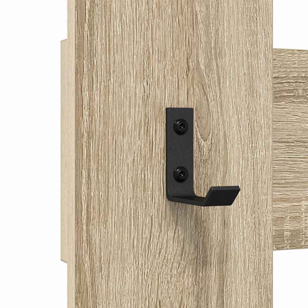 Wandmontierter Kleiderständer Sonoma-Eiche 65 x 3 x 100 cm