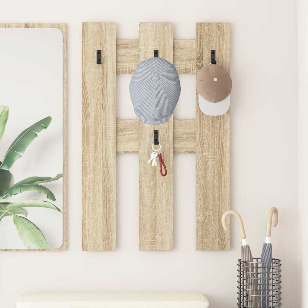 Wandmontierter Kleiderständer Sonoma-Eiche 65 x 3 x 100 cm