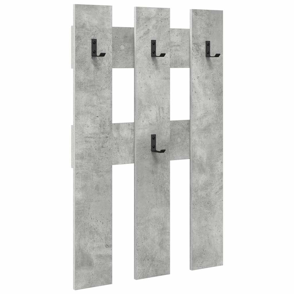Wandmontierter Kleiderständer Betongrau 65 x 3 x 100 cm