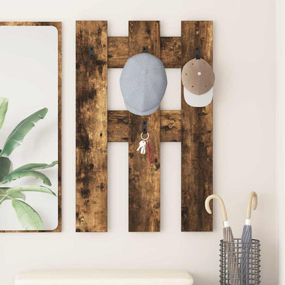 Wandmontierter Kleiderständer Räuchereiche 65 x 3 x 100 cm