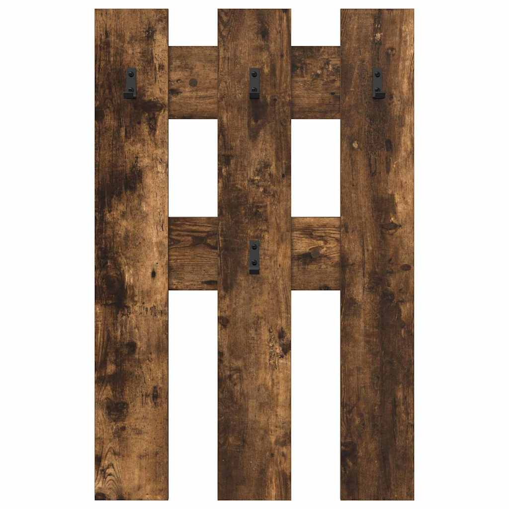 Wandmontierter Kleiderständer Räuchereiche 65 x 3 x 100 cm