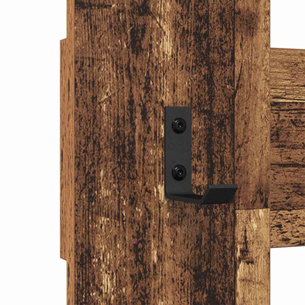 Wandmontierter Kleiderständer Altholz 65 x 3 x 100 cm