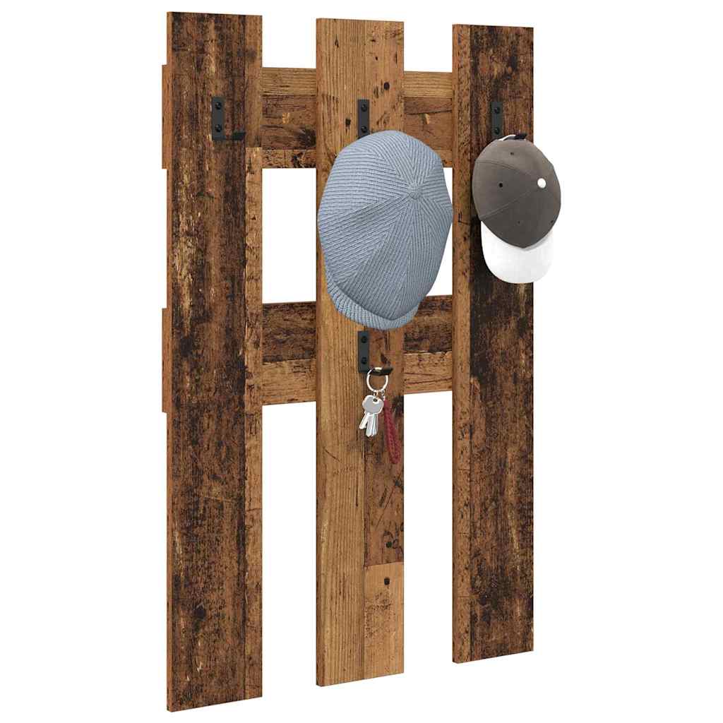 Wandmontierter Kleiderständer Altholz 65 x 3 x 100 cm