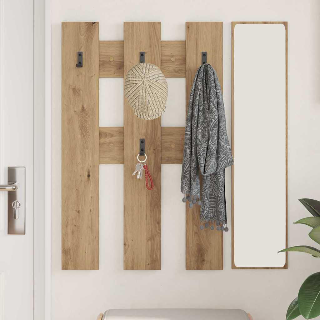 Wandmontierter Kleiderständer Artisan-Eiche 65 x 3 x 100 cm