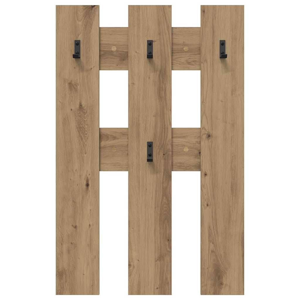 Wandmontierter Kleiderständer Artisan-Eiche 65 x 3 x 100 cm