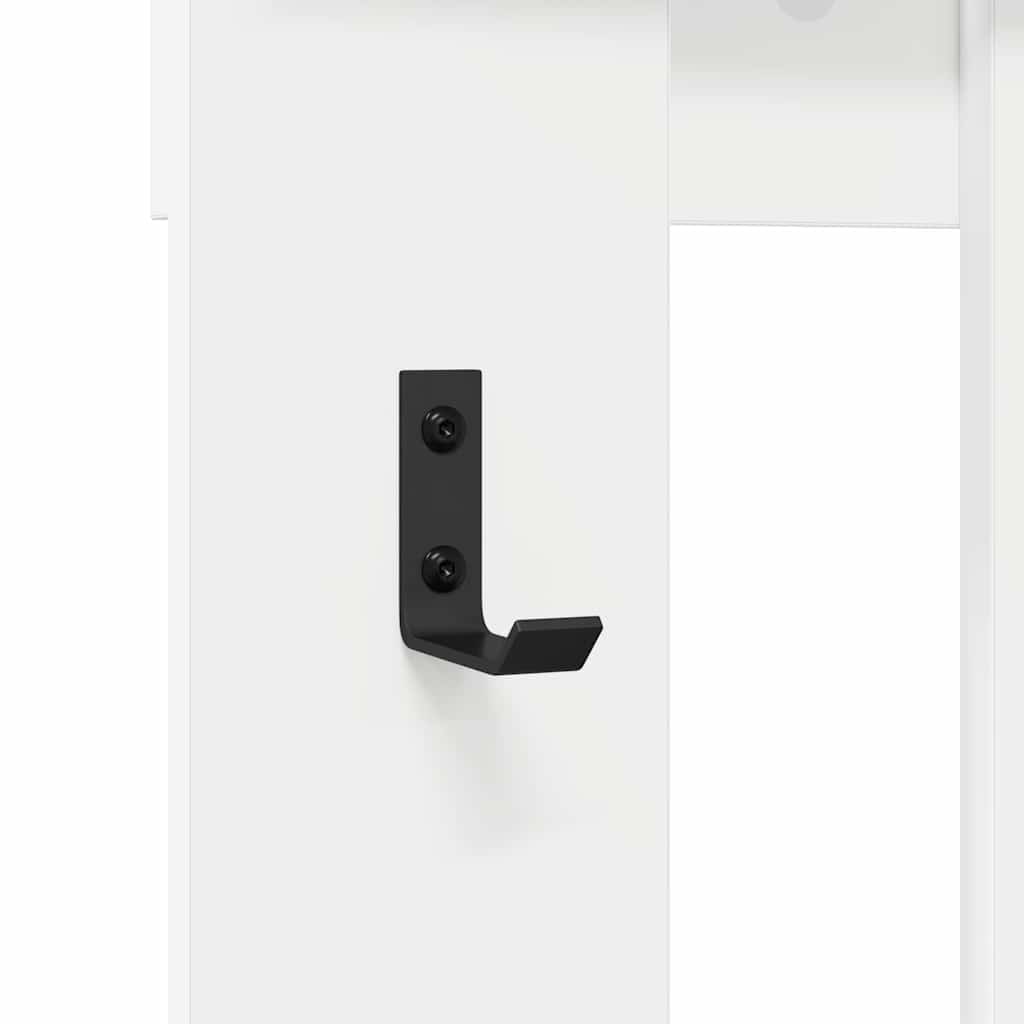 Wandmontierter Kleiderständer Weiß 100 x 10 x 100 cm