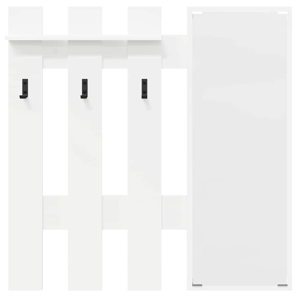 Wandmontierter Kleiderständer Weiß 100 x 10 x 100 cm