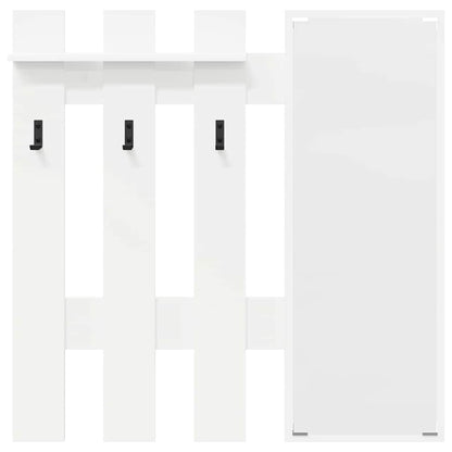 Wandmontierter Kleiderständer Weiß 100 x 10 x 100 cm