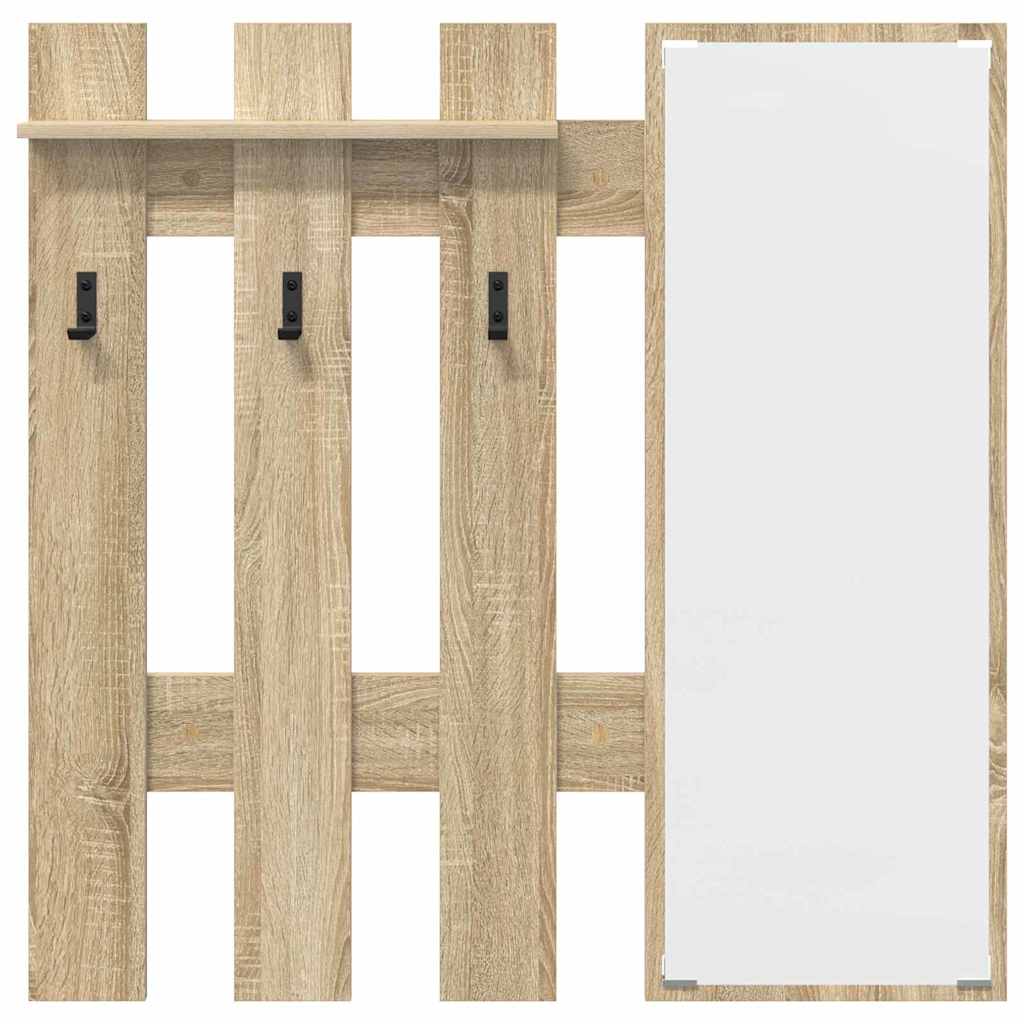 Wandmontierter Kleiderständer Sonoma Eiche 100 x 10 x 100 cm