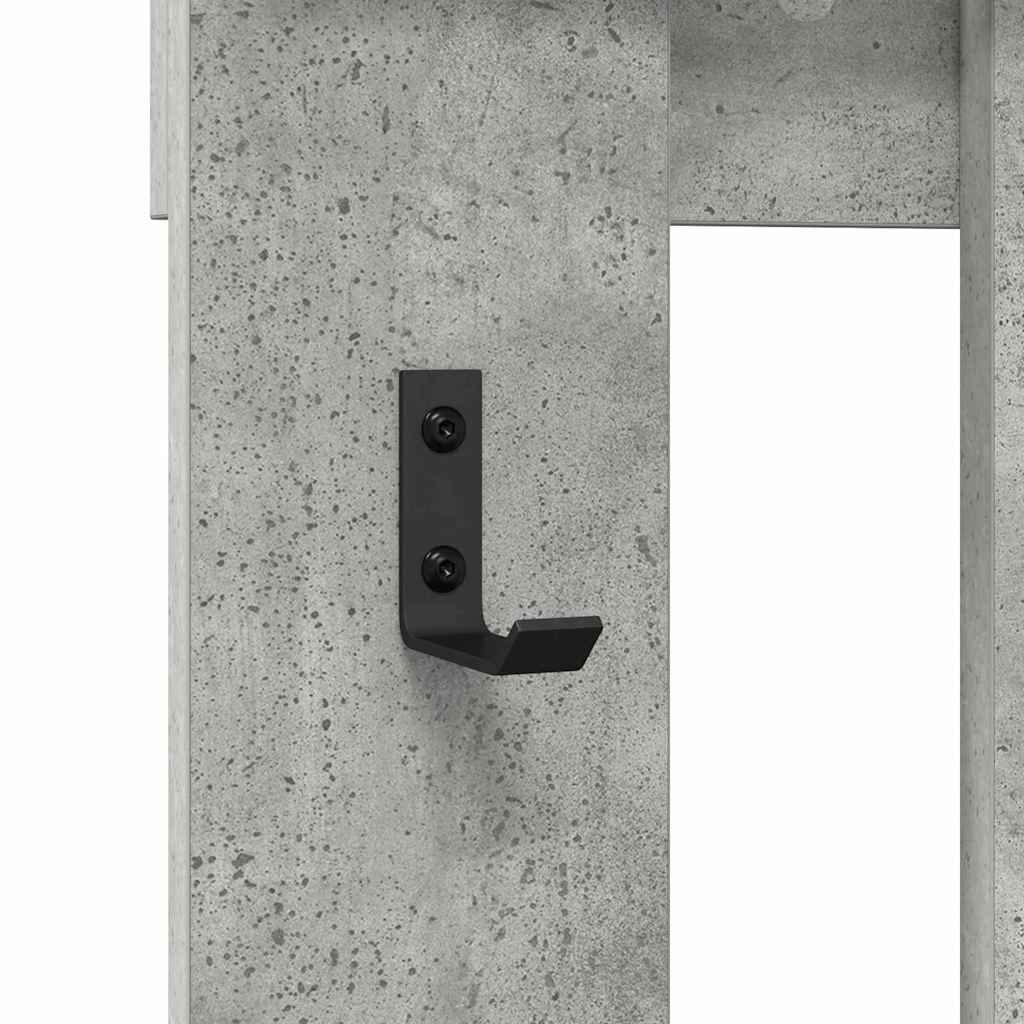 Wandmontierter Kleiderständer Betongrau 100 x 10 x 100 cm