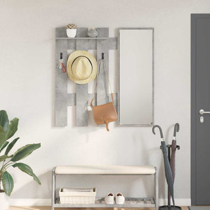 Wandmontierter Kleiderständer Betongrau 100 x 10 x 100 cm