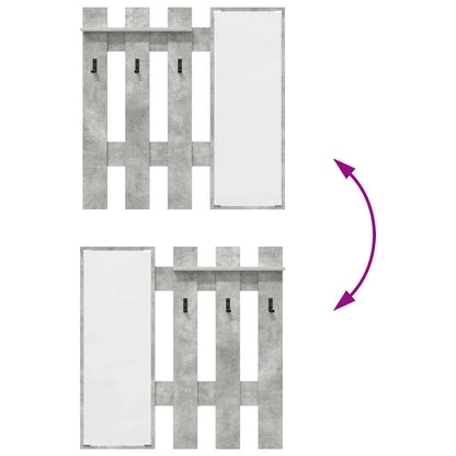 Wandmontierter Kleiderständer Betongrau 100 x 10 x 100 cm