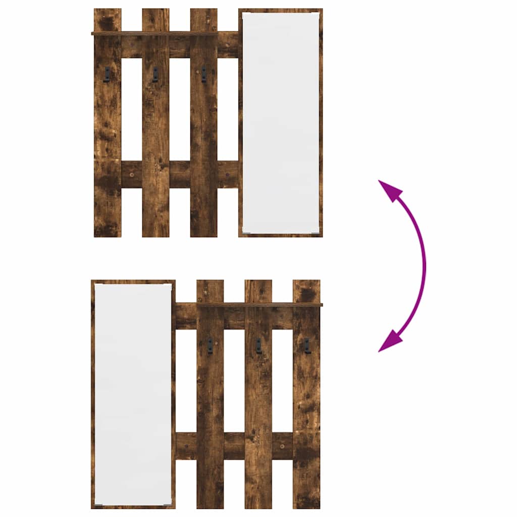 Wandmontierter Kleiderständer Rauch-Eiche 100 x 10 x 100 cm