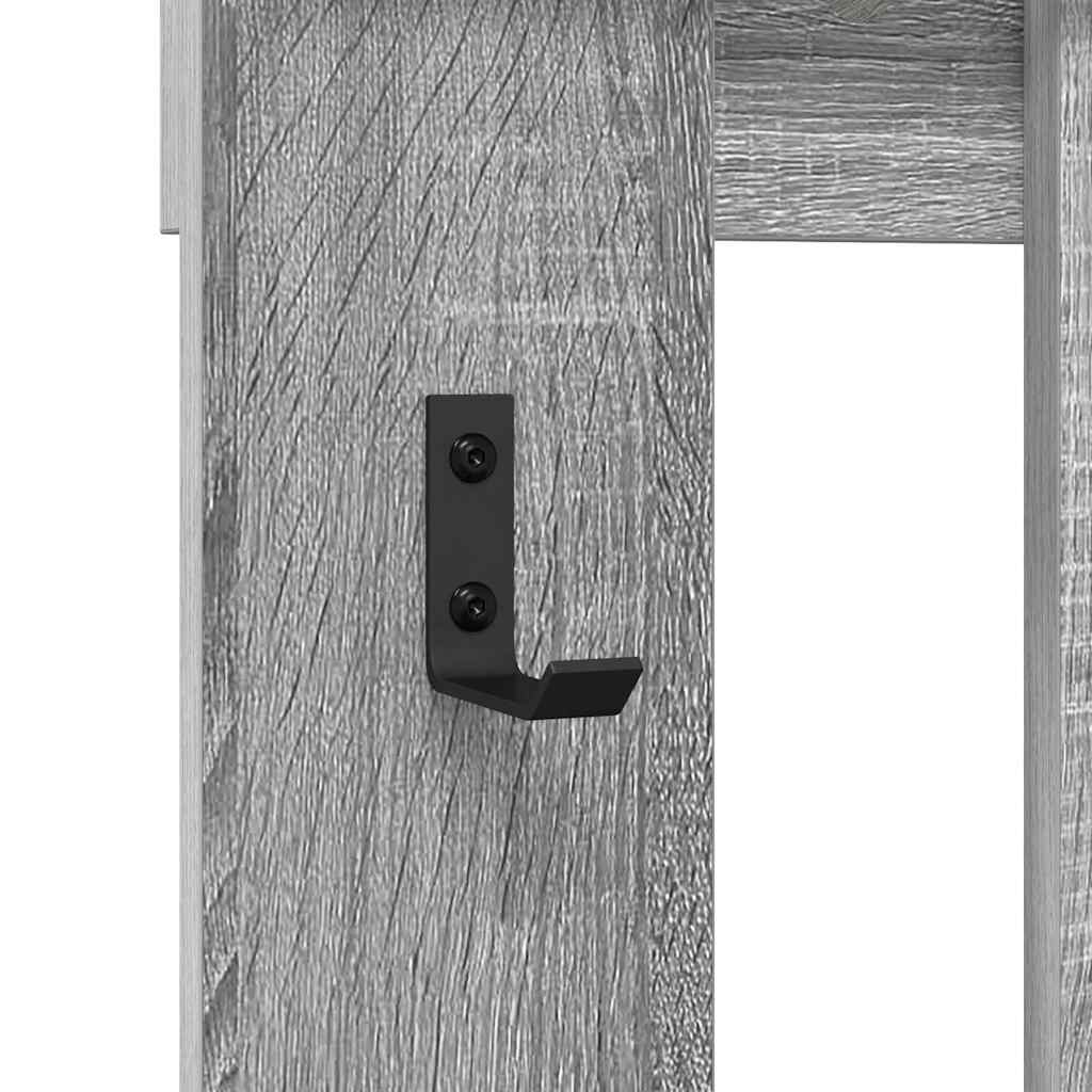 Wandmontierter Kleiderständer Grau sonoma 100 x 10 x 100 cm