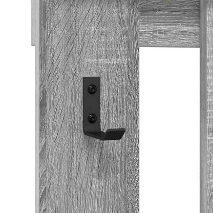 Wandmontierter Kleiderständer Grau sonoma 100 x 10 x 100 cm