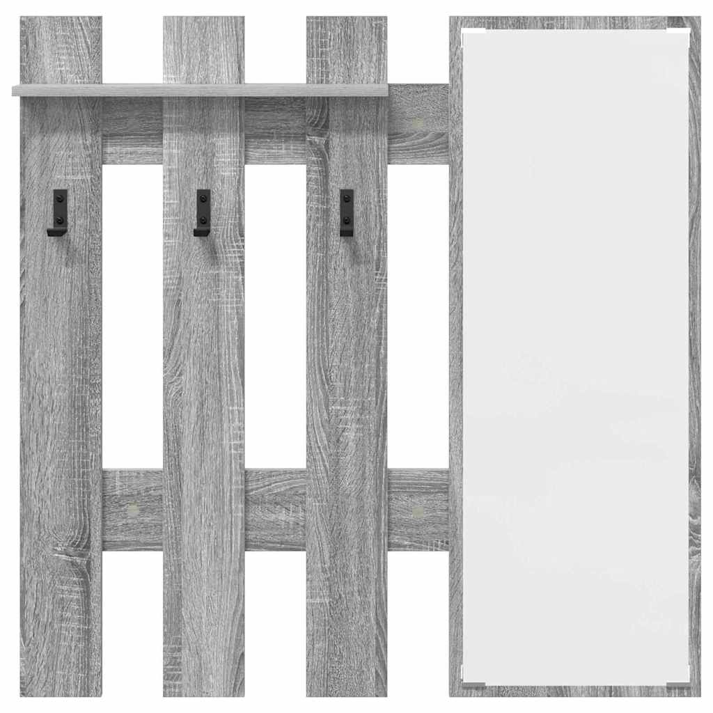 Wandmontierter Kleiderständer Grau sonoma 100 x 10 x 100 cm